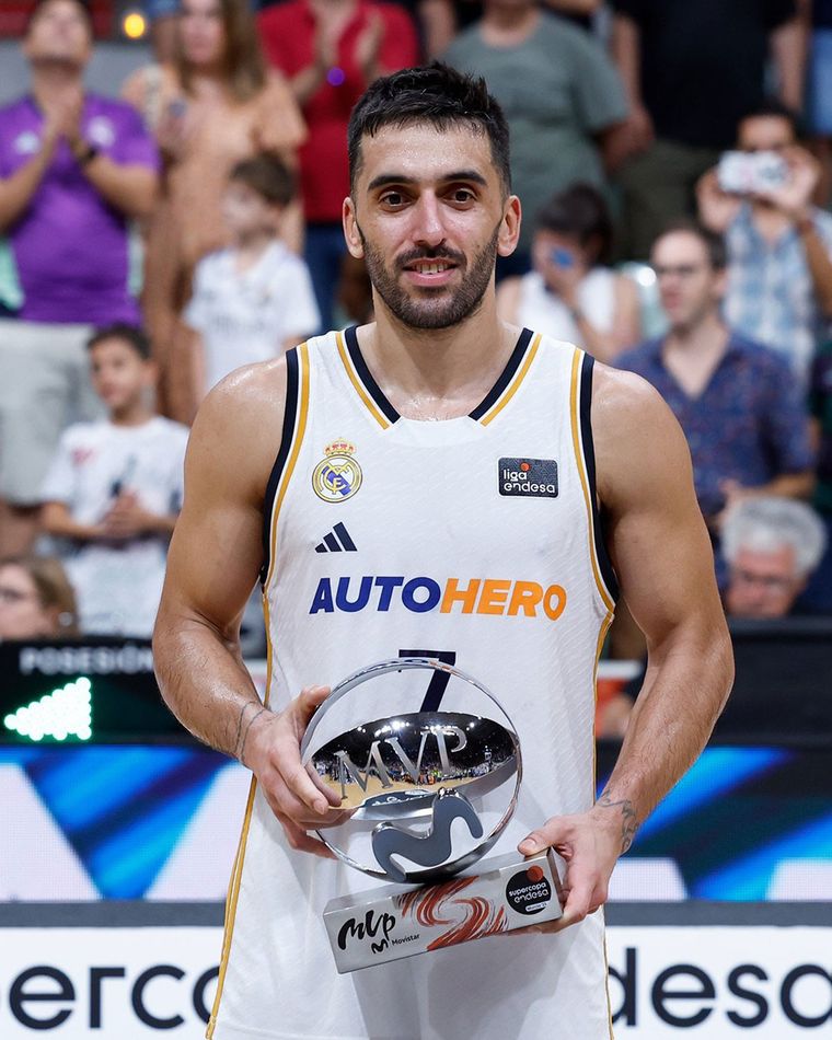 Campazzo fue elegido MVP en el título del Real Madrid, el primero desde que volvió Foto: Real Madrid