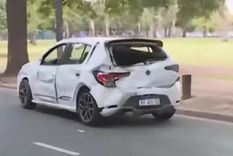 Así quedó el vehículo Foto: Captura de TN