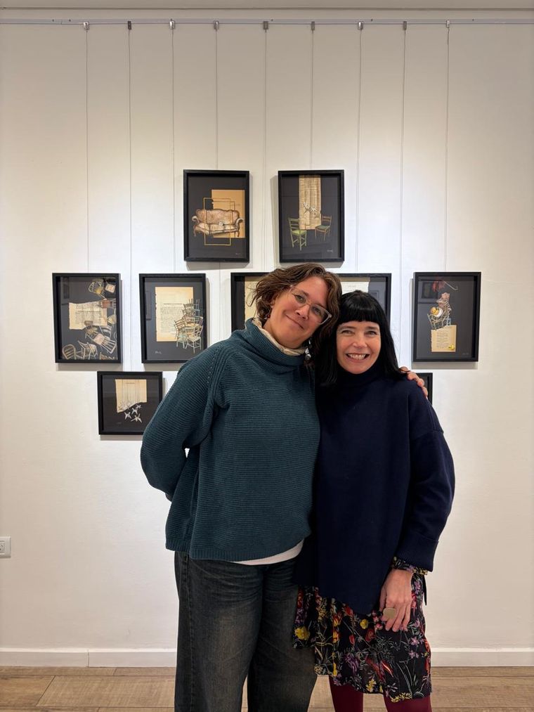Laura Rudman y la encargada del espacio de arte, Cecilia Carreras. Laura Rudman y la encargada del espacio de arte, Cecilia Carreras.