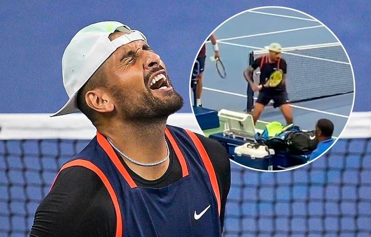Nick Kyrgios El australiano tuvo una violenta reacción tras perder ante Khachanov.