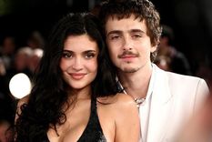 Chalamet con su pareja, Kylie Jenner, en la fiesta de Vanity Fair posterior a los Oscar.