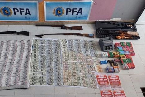 Los elementos secuestrados en el allanamiento