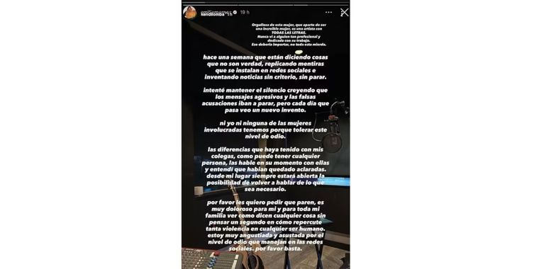 El posteo original de Candela en Instagram que despertó el debate sobre el profesionalismo de la cantante. El posteo original de Candela en Instagram que despertó el debate sobre el profesionalismo de la cantante.