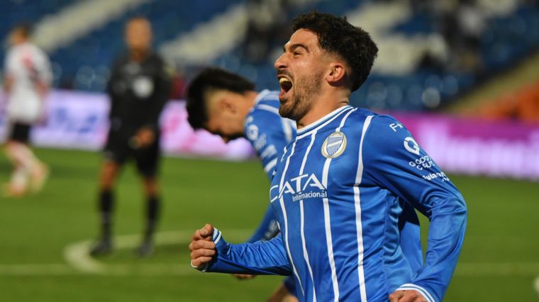 Poggi, con la boca llena de gol Foto: Santiago Tagua -MDZ