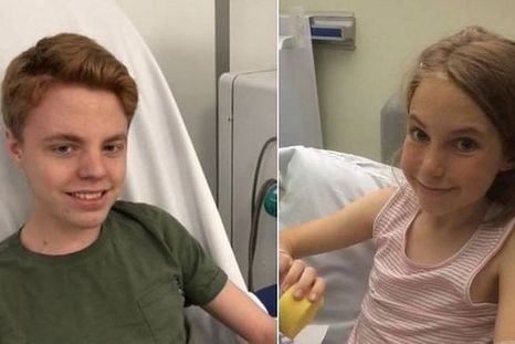 Noah y Ariel Bingham necesitan un trasplante de riñón. Foto: FAMILIA BINGHAM