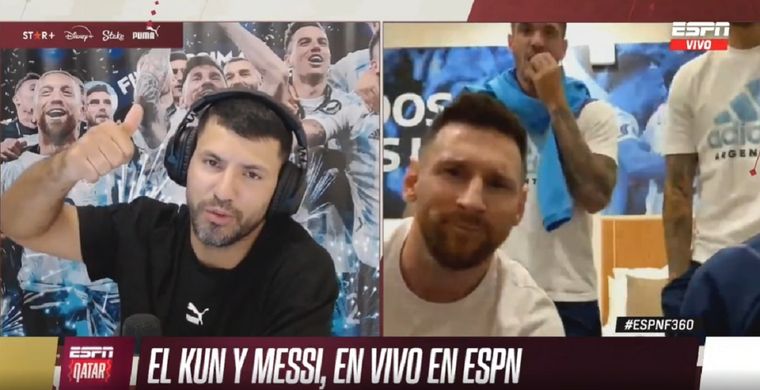 El Kun y Messi revolucionaron las redes sociales. Foto: Captura