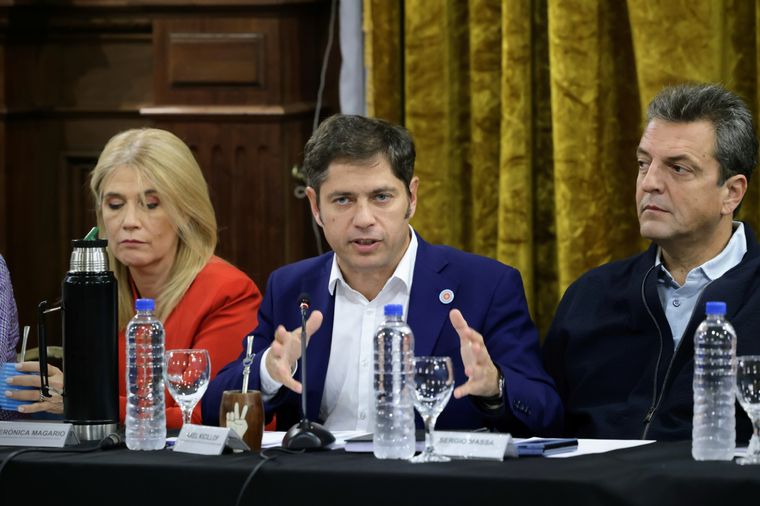 Axel Kicillof ofició de anfitrión en la reunión de referentes de Unión por la Patria Foto: Prensa Axel Kicillof