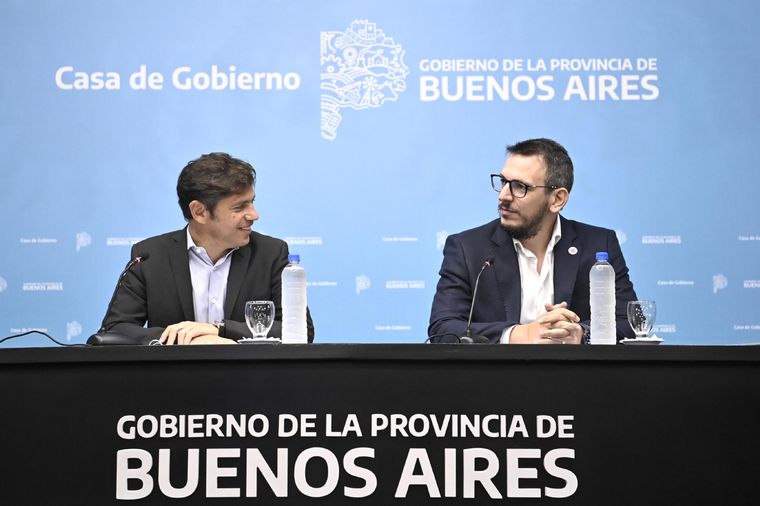 Juan Cuattromo junto al gobernador Axel Kicillof Foto: Noticia Argentinas