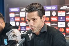 Fernando Gago en conferencia de prensa tras el partido de Aucas. Foto: @racingclub Fernando Gago en conferencia de prensa tras el partido de Aucas. Foto: @racingclub