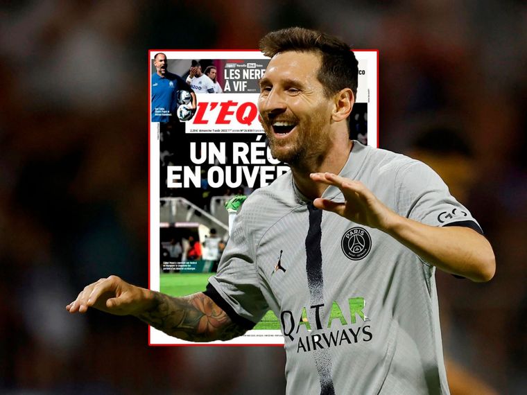 LEquipe puso a Messi como foto de tapa luego de su golazo de chilena con el PSG.