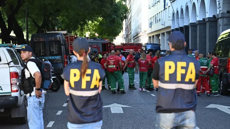 El operativo en la Escuela Superior de Gendarmería. El operativo en la Escuela Superior de Gendarmería.