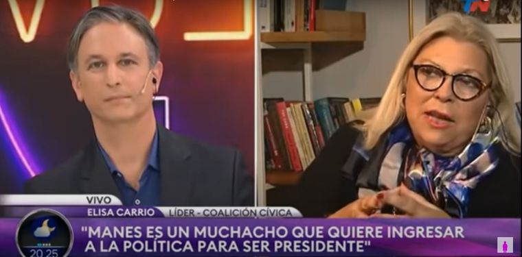 Elisa Carrió en TN