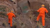 El grupo mendocino Pro Montaña combina acción y conciencia ambiental para recuperar los paisajes vandalizados. El grupo mendocino Pro Montaña combina acción y conciencia ambiental para recuperar los paisajes vandalizados.