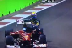 alonso y webber se burlan del caso taxi