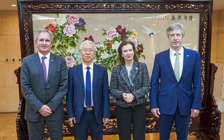 La misión argentina en China encabezada por la canciller Diana Mondino Foto: Noticias Argentinas