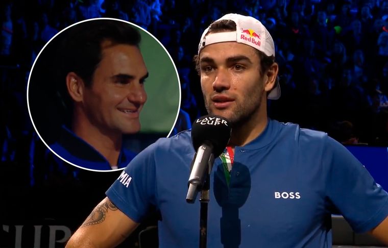 Matteo Berrettini El tenista italiano y su emoción al hablar de Federer.