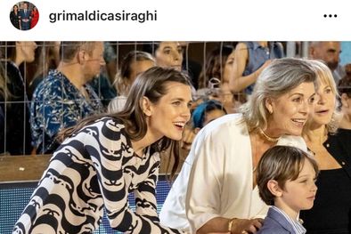 MDZol | Carlota, su hijo Rafael y la princesa Carolina. Foto: Instagram @grimaldicasiraghi