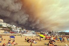 Turistas argentinos captaron imágenes que dan cuenta del impacto del incendio Foto: Gentileza Ricardo Arrambide