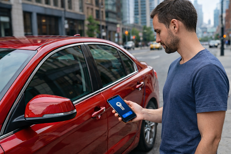 Las llaves digitales convierten el celular o reloj en llave: abren, arrancan y comparten acceso remoto.