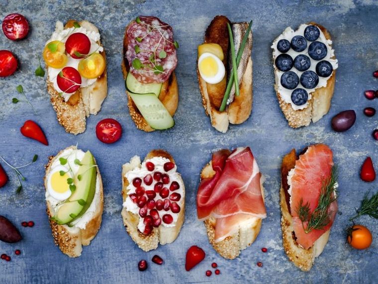 Tres brusquetas vegetarianas Ideal para entradas Foto: Cocina y vino