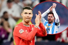 La mojada de oreja de Cristiano Ronaldo a Lionel Messi. La mojada de oreja de Cristiano Ronaldo a Lionel Messi.