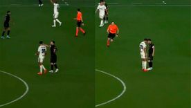Messi y Sullivan quedaron frente a frente y debieron ser separados por el árbitro.&nbsp;
