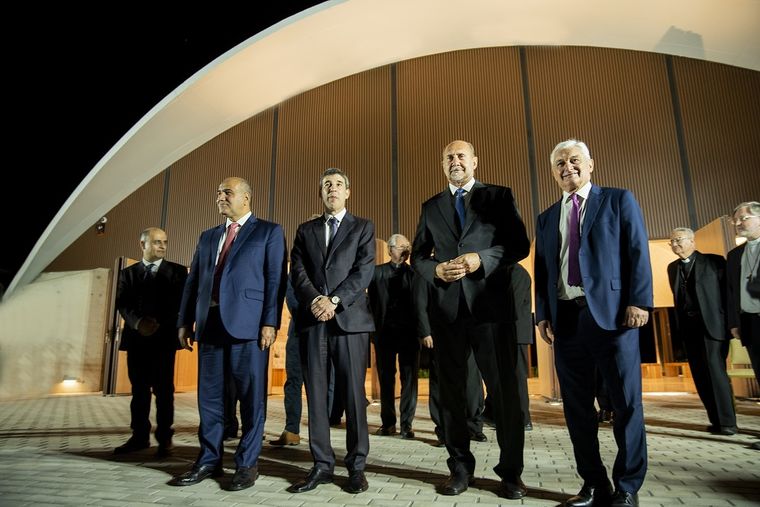 Juan Manzur, Alejandro Simón, Omar Perotti y Alfredo Panella. Foto: Gentileza