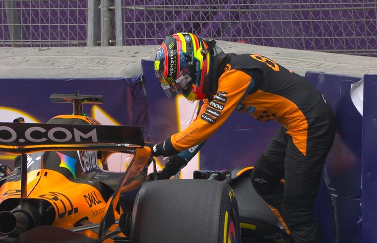 El accidente de Oscar Piastri en Bakú sacudió el inicio de la carrera.
