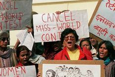 Las protestas sacudieron India en 1996 cuando el concurso de Miss Mundo se celebró por última vez en ese país. Foto: GETTY IMAGES