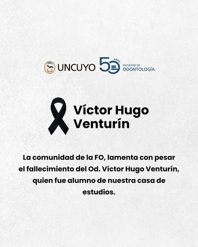 El pésame a Víctor Hugo Venturín. El pésame a Víctor Hugo Venturín.