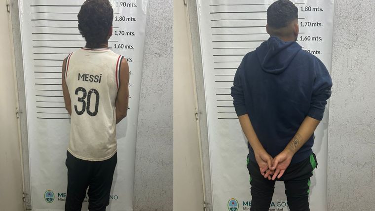 Los dos malvivientes detenidos tras una persecución policial en Luján de Cuyo.&nbsp;