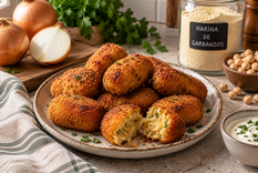 Unas deliciosas croquetas express de cebolla y harina de garbanzos ¡para no salir de tu dieta!