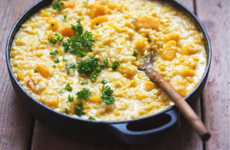 Risotto de calabaza Una receta simple para hacer en pocos minutos Foto: Shutterstock