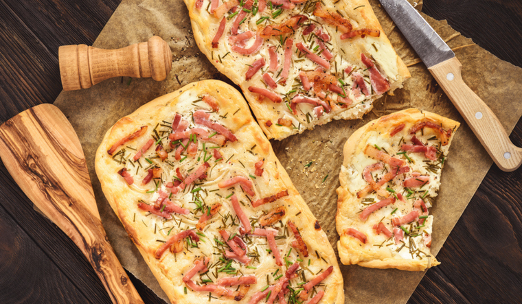 La mejor receta de flammekueche: crujiente y deliciosa Foto: Shutterstock