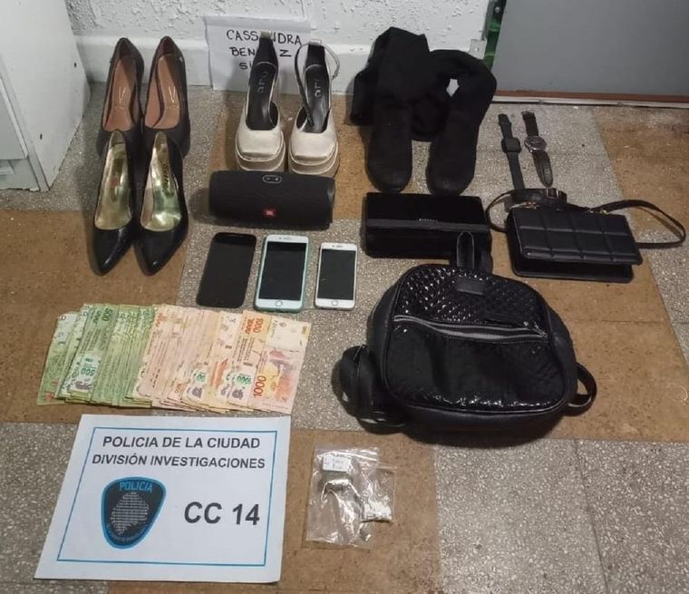 Elementos secuestrados a la banda de Las bolicheras