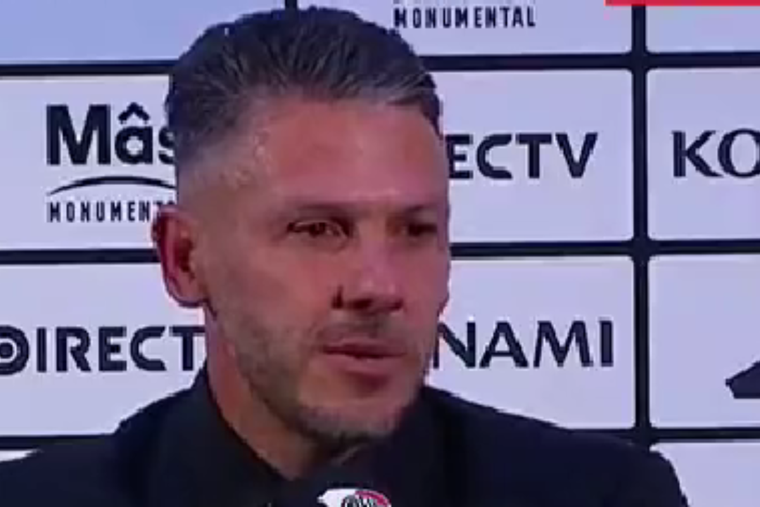 Demichelis se emocionó al hablar de su mujer, Evangelina Anderson, tras la victoria de River ante Boca