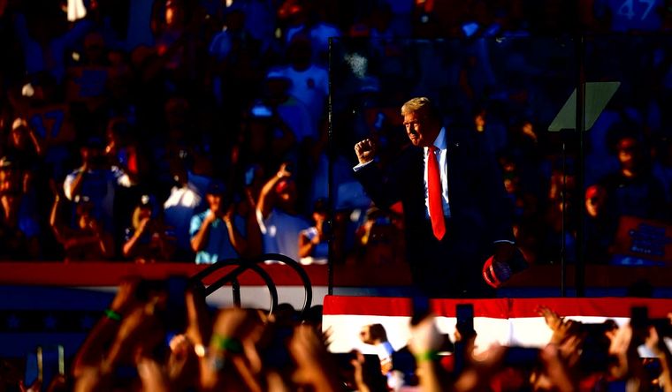 Trump se presentó en California. Foto: EFE