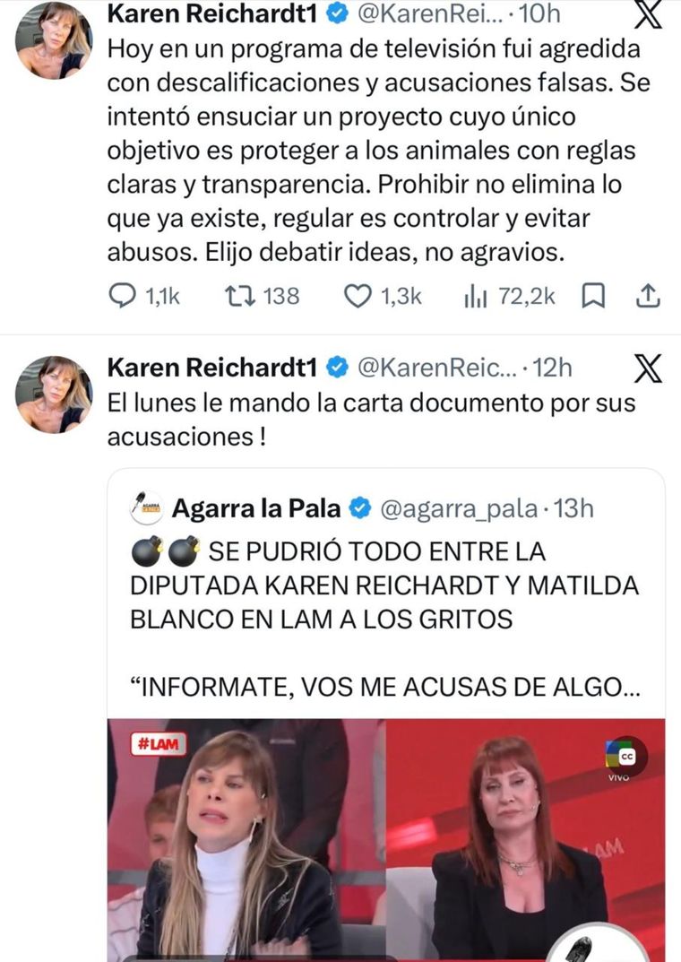 Los posteos de la política tras el fuerte momento que se vivió en el programa que conduce Ángel de Brito. Los posteos de la política tras el fuerte momento que se vivió en el programa que conduce Ángel de Brito.
