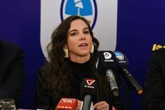 La ministra de Seguridad, Mercedes Rus, cuando presentó el paquete de leyes de Seguridad en la Legislatura el 2 de mayo. Foto: Alf Ponce Mercado/MDZ