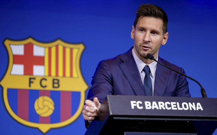 Lionel Messi en la despedida del Barcelona. Foto: Noticias Argentinas