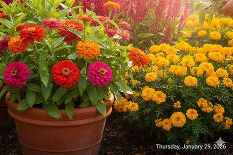 Una explosión de colores en el jardín. Fuente. IA Gemini. Una explosión de colores en el jardín. Fuente. IA Gemini.