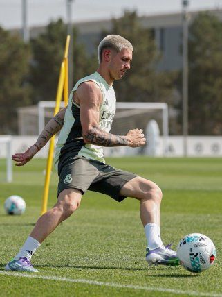 Franco Mastantuono tuvo su primer entrenamiento en el Real Madrid. Foto: @realmadrid