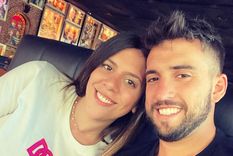 María Sol Messi junto a su prometido, Julián Tuli Arellano.