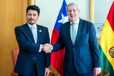 Los ministros de Exteriores de Bolivia y Chile, Fernando Aramayo, y Alberto van Klaveren.&nbsp;