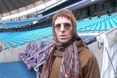 Liam Gallagher visitando el estadio del Manchester City. Liam Gallagher visitando el estadio del Manchester City.