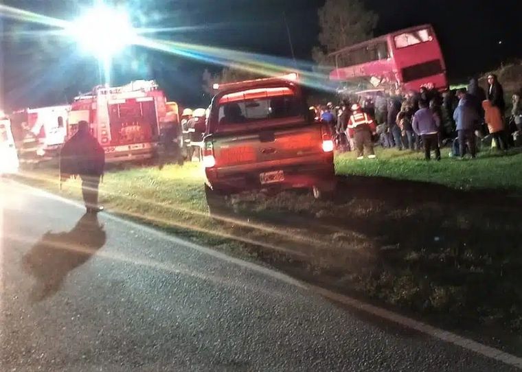 El accidente fatal entre un colectivo y un camión se produjo en la Ruta Nacional N°34 a la altura del kilometro 116 Foto: Posta Rosquin