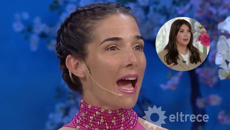 La conductora se desquitó tras perder la estatuilla y salió con los tapones de punta. Foto: Captura de pantalla/ Youtube: eltrece/ captura de pantalla: Telefe