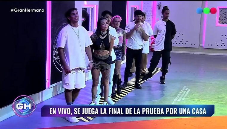 Nueve participantes formaron parte de la final por la prueba de la casa. Foto: Captura de pantalla Youtube Gran Hermano Argentina.