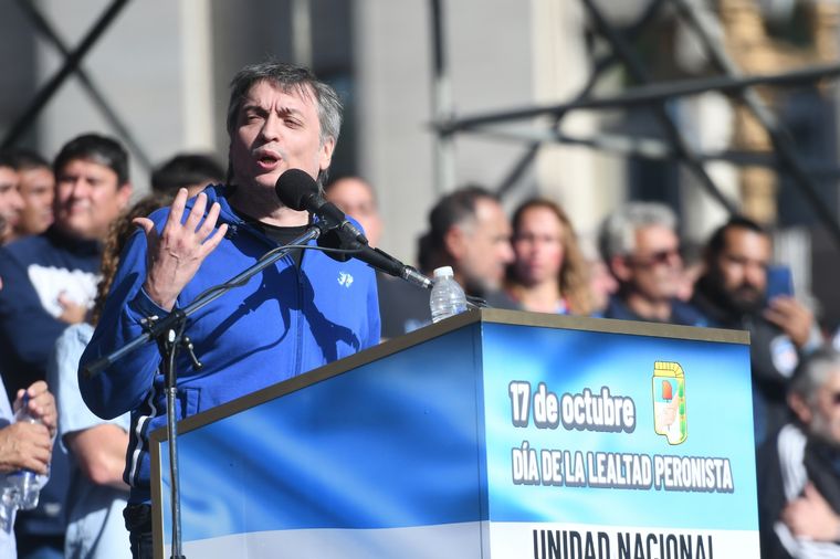 Máximo Kirchner durante su discurso Foto: Télam