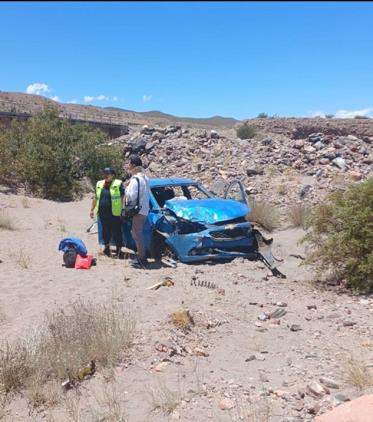 El auto tras el accidente. Foto: Gentileza